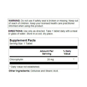 Chlorophyll 20mg - 100 tabs. Зображення №2 Chlorophyll 20mg - 100 tabs. Зображення №2