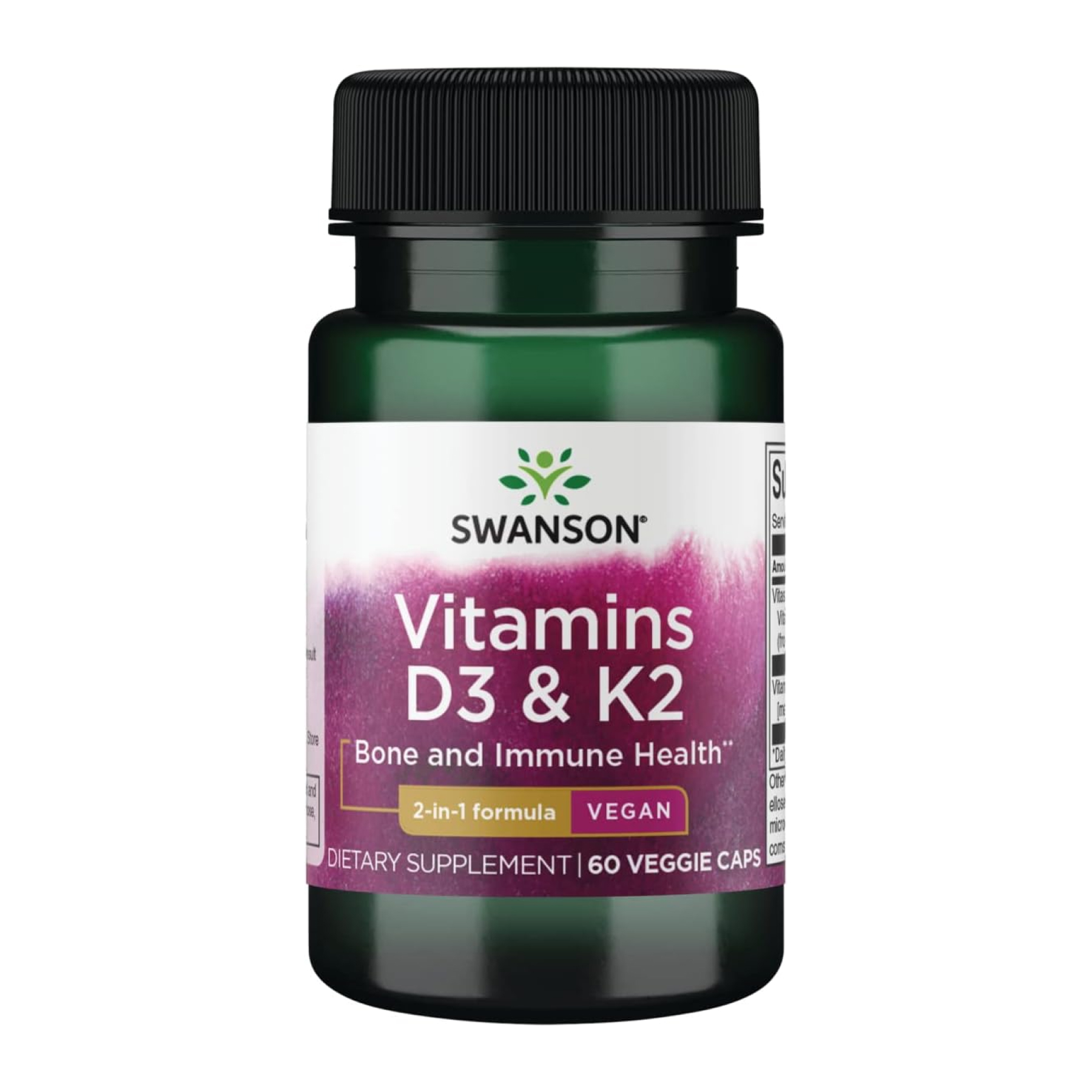 Vitamins D3 & K2 2000 Iu & 75mcg - 60 vcaps Vitamins D3 & K2 2000 Iu & 75mcg - 60 vcaps