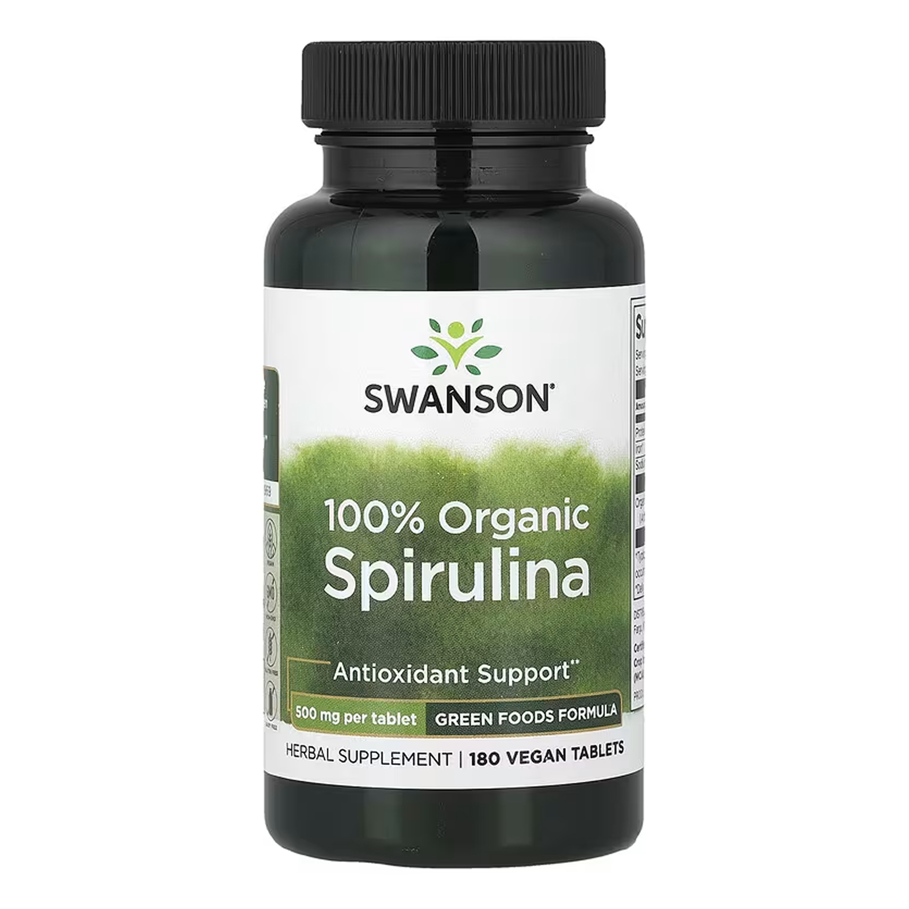 Certified Organic Spirulina 500mg - 180 tabs Certified Organic Spirulina 500mg - 180 tabs