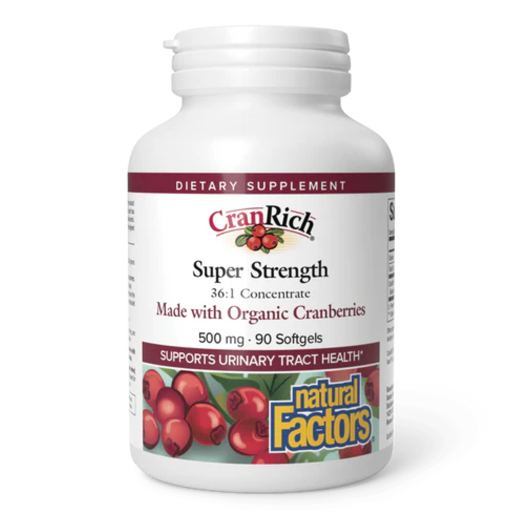 CranRich®️ Super Strength Organic Cranberry Concentrate 500mg - 90 softgels CranRich®️ Super Strength Organic Cranberry Concentrate 500mg - 90 softgels