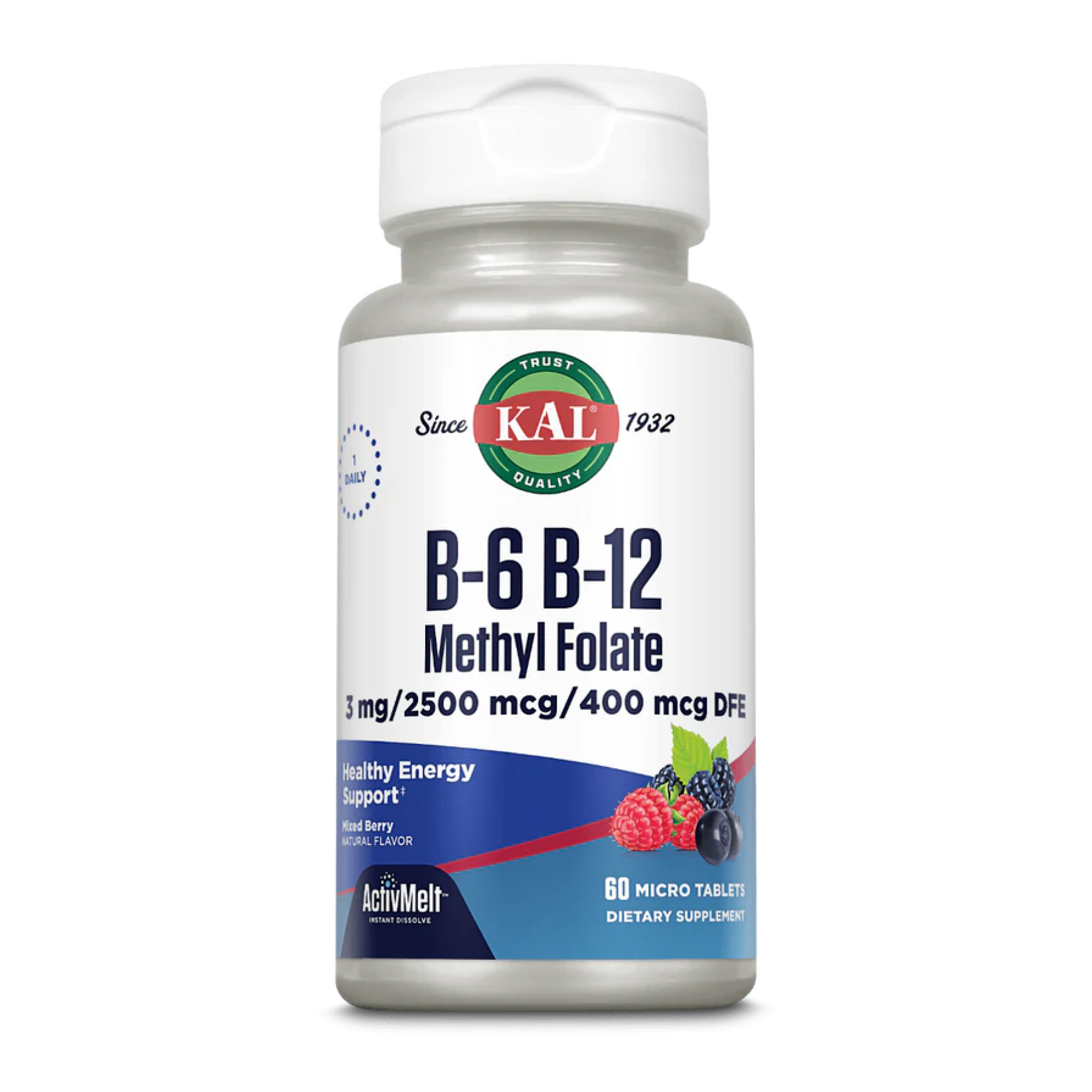 B6 B12 Methyl Folate - 60 tabs Mixed Berry B6 B12 Methyl Folate - 60 tabs Mixed Berry