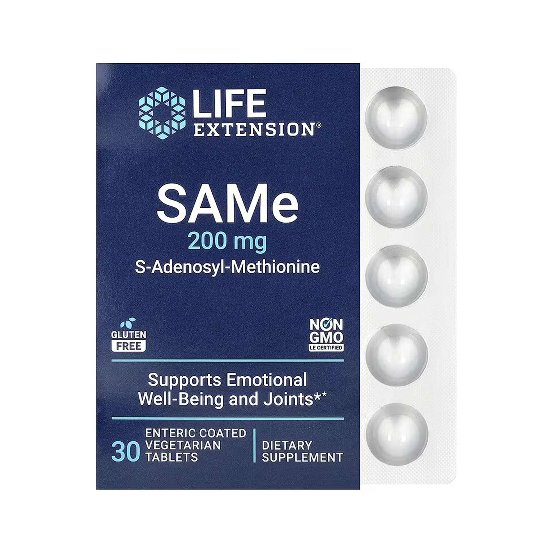 SAMe 200мг - 30 таблеток, кишковорозчинних, у вегетаріанській оболонці SAMe 200мг - 30 таблеток, кишковорозчинних, у вегетаріанській оболонці