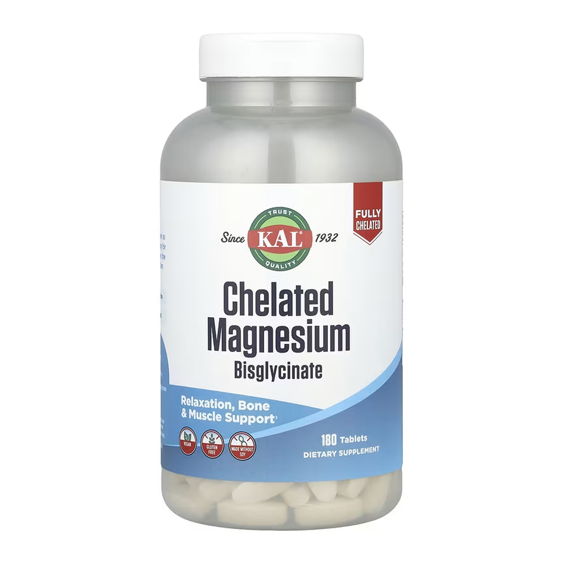 Chelated Magnesium Bisglycinate - 180 tabs Chelated Magnesium Bisglycinate - 180 tabs