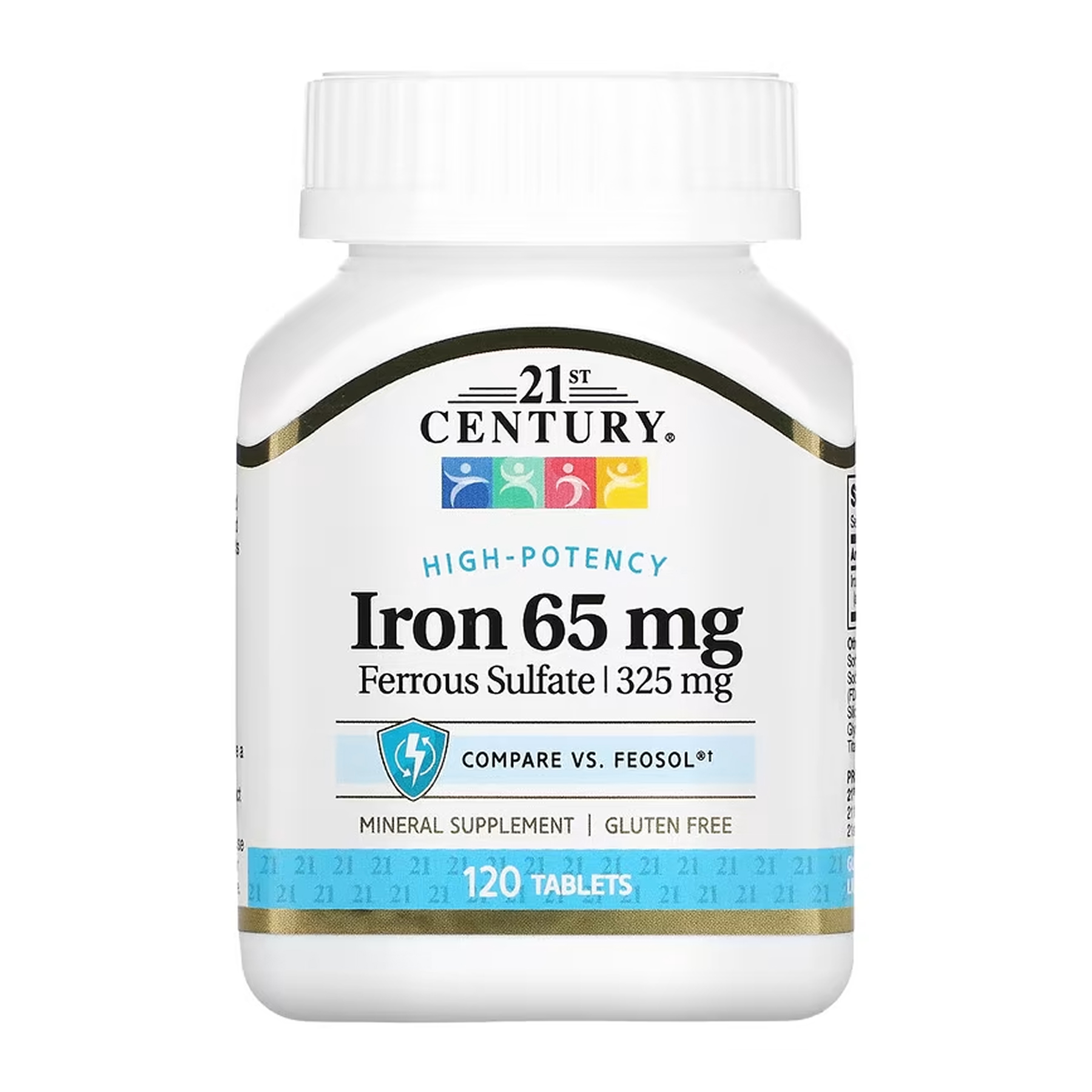 Iron 65 mg Ferrous Sulfate 325 mg - 120 tabs Iron 65 mg Ferrous Sulfate 325 mg - 120 tabs