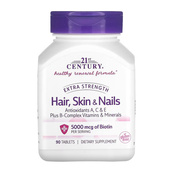 Hair, Skin & Nails Extra Strength - 90 tabs. Зображення №3 Hair, Skin & Nails Extra Strength - 90 tabs. Зображення №3