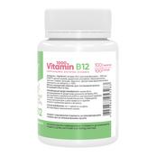 Vitamin B12 1000 mcg - 100 tabs. Изображение №2 Vitamin B12 1000 mcg - 100 tabs. Изображение №2