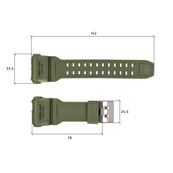 Ремінець для годинника Skmei 1968AG Army Green. Зображення №3 Ремінець для годинника Skmei 1968AG Army Green. Зображення №3