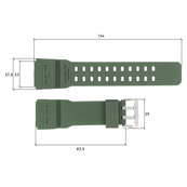 Ремінець для Skmei 1356/1358/1680AG Army Green. Зображення №3 Ремінець для Skmei 1356/1358/1680AG Army Green. Зображення №3