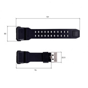 Ремінець для годинника Skmei 1742BK Black. Зображення №3 Ремінець для годинника Skmei 1742BK Black. Зображення №3