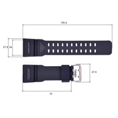 Ремінець для годинника Skmei 1283/1277/1384BK Black. Зображення №3 Ремінець для годинника Skmei 1283/1277/1384BK Black. Зображення №3