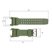 Ремінець для годинника Skmei 1343AG Army Green. Зображення №3 Ремінець для годинника Skmei 1343AG Army Green. Зображення №3