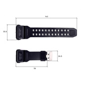 Ремінець для годинника Skmei 1520BK Black. Зображення №3 Ремінець для годинника Skmei 1520BK Black. Зображення №3