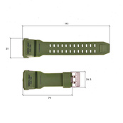 Ремінець для годинника Skmei 1965AG Army Green. Зображення №3 Ремінець для годинника Skmei 1965AG Army Green. Зображення №3
