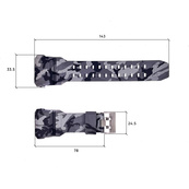 Ремінець для годинника Skmei 1520CMGY Camo Gray. Зображення №3 Ремінець для годинника Skmei 1520CMGY Camo Gray. Зображення №3