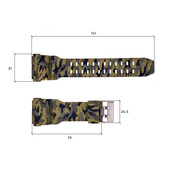 Ремінець для годинника Skmei 1965CMGN Camo Green. Зображення №3 Ремінець для годинника Skmei 1965CMGN Camo Green. Зображення №3