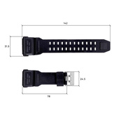 Ремінець для годинника Skmei 1818BK Black. Зображення №3 Ремінець для годинника Skmei 1818BK Black. Зображення №3