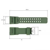 Ремінець для годинника Skmei 1283/1277/1384AG Army Green. Зображення №3 Ремінець для годинника Skmei 1283/1277/1384AG Army Green. Зображення №3