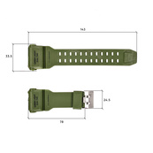 Ремінець для годинника Skmei 1520AG Army Green. Зображення №3 Ремінець для годинника Skmei 1520AG Army Green. Зображення №3