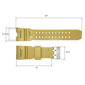 Ремінець для годинника Skmei 1155/1155BKH Khaki. Зображення №3 Ремінець для годинника Skmei 1155/1155BKH Khaki. Зображення №3