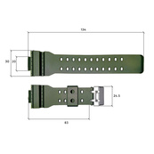 Ремінець для годинника Skmei 1688AG Army Green. Зображення №3 Ремінець для годинника Skmei 1688AG Army Green. Зображення №3