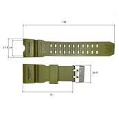 Ремінець для годинника Skmei 1155/1155B Army Green. Зображення №3 Ремінець для годинника Skmei 1155/1155B Army Green. Зображення №3