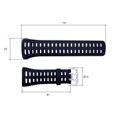 Ремінець для годинника Skmei 1251/1250/1360/1167BK Black. Зображення №3