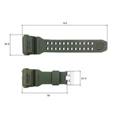 Ремінець для годинника Skmei 1637AG Army Green. Зображення №3