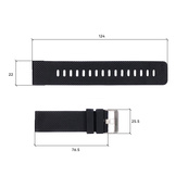 Ремінець для годинника Skmei 1416/1418/1267/1285/1293/1426/1866/1894BK Black. Зображення №3