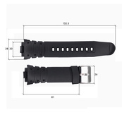 Ремінець для годинника Skmei 1068/1301/1231/1560/1820BK Black. Зображення №3
