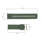 Ремінець для годинника Skmei 1416/1418/1267/1285/1293/1426/1866/1894AG Army Green. Зображення №3