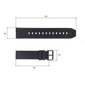Ремінець для годинника Skmei 1502BK Black. Зображення №3