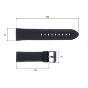Ремінець для годинника Skmei 1469BK Black. Зображення №3