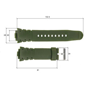 Ремінець для годинника Skmei 1068/1301/1231/1560/1820AG Army Green. Зображення №3