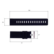 Ремінець для годинника Skmei 1213BK Black. Зображення №3