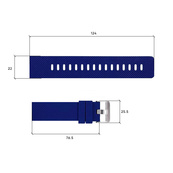 Ремінець для годинника Skmei 1416/1418/1267/1285/1293/1426/1866/1894BUBK Blue-Black. Зображення №3