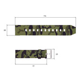 Ремінець для годинника Skmei 1895CMGN Camo Green. Зображення №3 Ремінець для годинника Skmei 1895CMGN Camo Green. Зображення №3