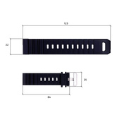 Ремінець для годинника Skmei 1657BK Black. Зображення №3