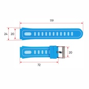 Ремінець для смарт годинника DF91 Blue. Зображення №3 Ремінець для смарт годинника DF91 Blue. Зображення №3