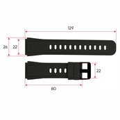 Ремінець для смарт годинника K55 Black. Зображення №3