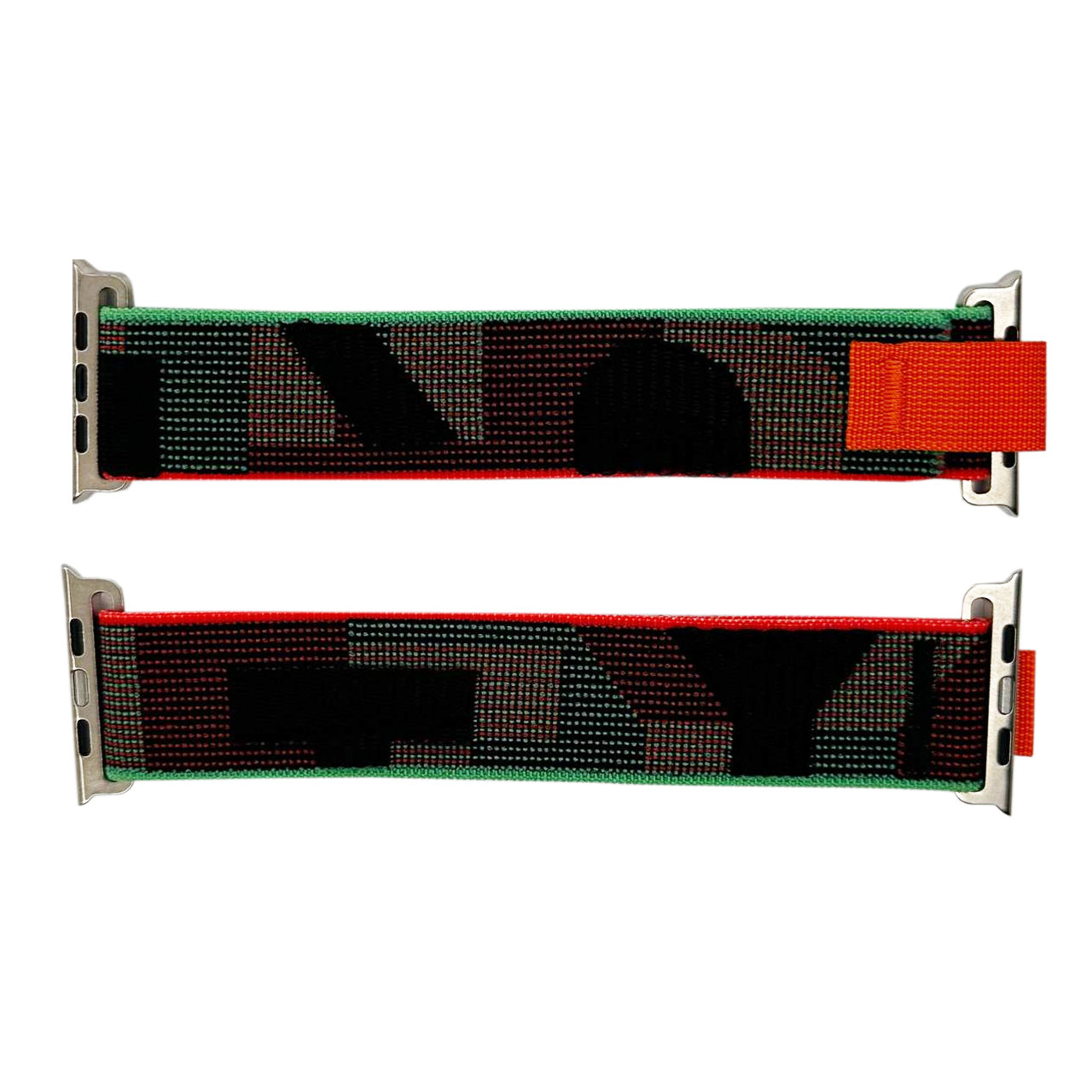 Нейлоновий ремінець 42/44/45/49 мм Black-Green-Red Нейлоновий ремінець 42/44/45/49 мм Black-Green-Red