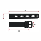 Ремінець для смарт годинника Modfit Zoopex Black. Зображення №3
