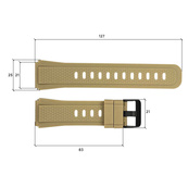 Ремінець для смарт годинника K56PRO Khaki. Зображення №3