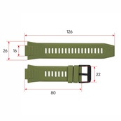 Ремінець для смарт годинника MK66 Army Green. Зображення №3