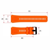 Ремінець для смарт годинника Modfit Expedition Compass Orange. Зображення №3 Ремінець для смарт годинника Modfit Expedition Compass Orange. Зображення №3