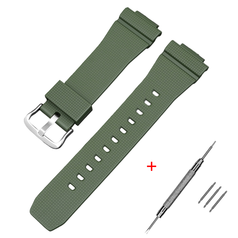 Ремінець для Casio G-Shock GM-2100 GA2100/2110 Army Green Silver Ремінець для Casio G-Shock GM-2100 GA2100/2110 Army Green Silver