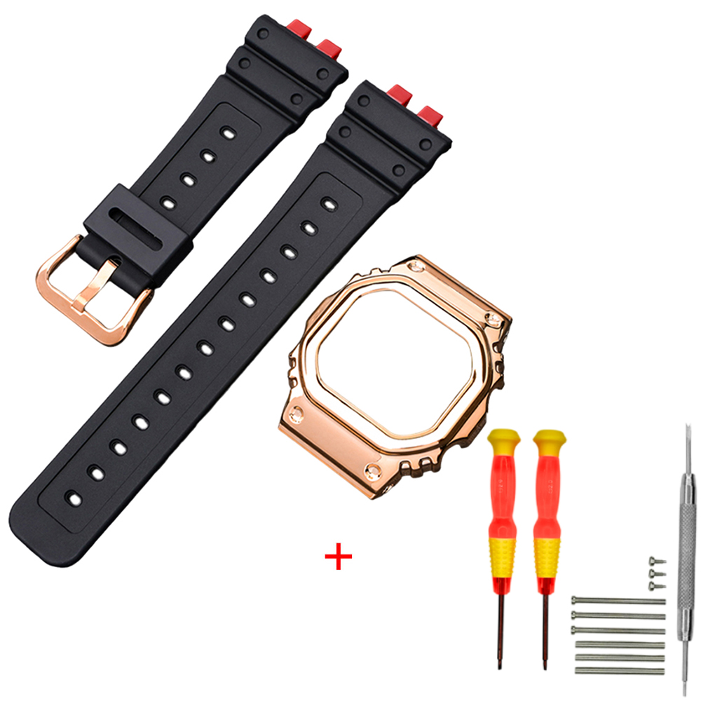 Ремінець + безель (рант) для Casio G-Shock GMW-B5000 Red-Black RG Ремінець + безель (рант) для Casio G-Shock GMW-B5000 Red-Black RG
