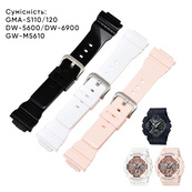 Ремінець для Casio G-Shock DW-5600 Black-Glossy SI. Зображення №3 Ремінець для Casio G-Shock DW-5600 Black-Glossy SI. Зображення №3