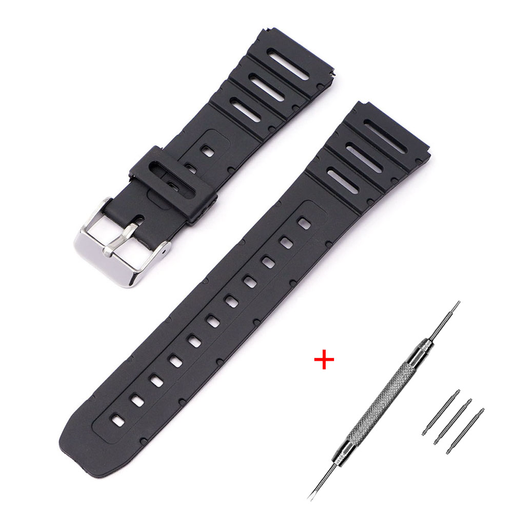 Ремінець для Casio F91W 18mm Black SI Ремінець для Casio F91W 18mm Black SI