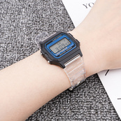 Ремінець для Casio G-Shock F-84/94/105, F-91W, AE1300 Jelly Transparent Silver. Зображення №4 Ремінець для Casio G-Shock F-84/94/105, F-91W, AE1300 Jelly Transparent Silver. Зображення №4