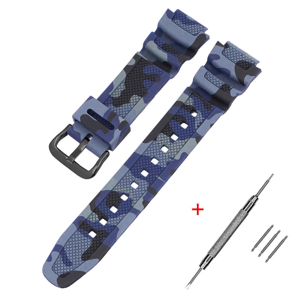 Ремінець для Casio G-Shock AQ-S800/AE-1200 Camo Dark Blue BK Ремінець для Casio G-Shock AQ-S800/AE-1200 Camo Dark Blue BK